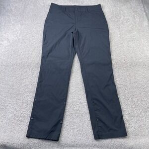 Eddie Bauer Pants Womens 12 Black Performance Chino Roll Up Hiking Outdoors